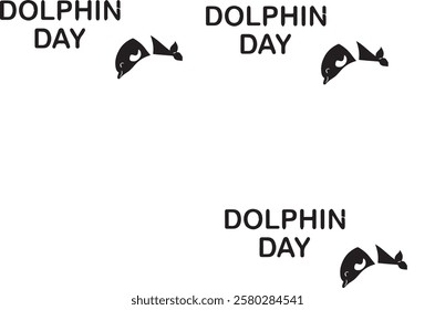 dolphin day vector silhoutte eps 10 dolphin day happy day brothers and sisters. May 2. brothers and sisters day celebration modern minimalist design.