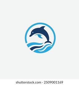 Delphin Delight Vektor Logo Design