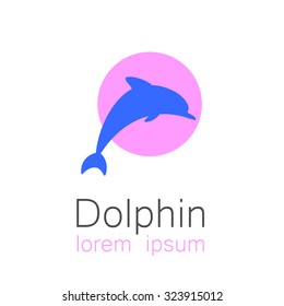 Delphin. Design-Vorlage für das Firmenlogo. Unternehmensidentität.