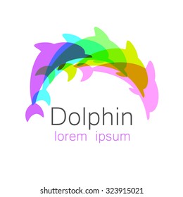 Dolphin. Design template for company logo. Corporate Identity.