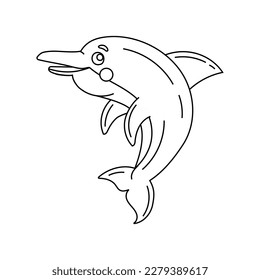 Libro Dolphin Doodle Coloring con vector para niños