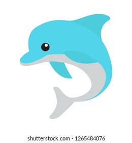 Dolphin emoji vector animal illustration cute sea ocean