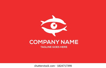 Dolphin With Eye Vector Logo Design Inspirations