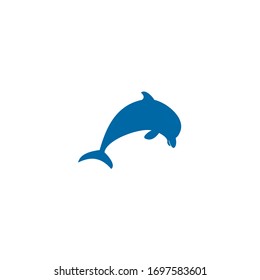 Dolphin fish icon logo design vector template