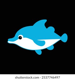 Dolphin fish image vector design illustration