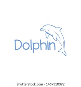 Dolphin fish logo - Vector