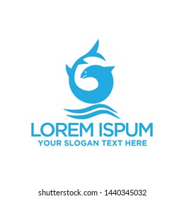 Dolphin fish logo/brand Identity design