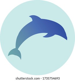 dolphin fish ocean sea logo