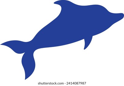 Ilustración del vector de silueta de peces delfines