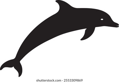 Dolphin fish silhouette vector style design 