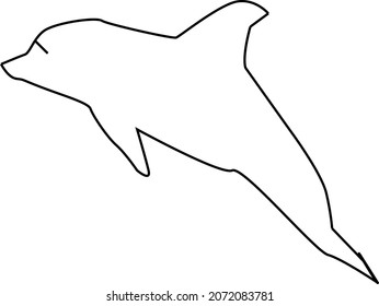 Dolphin fish vector design on white background