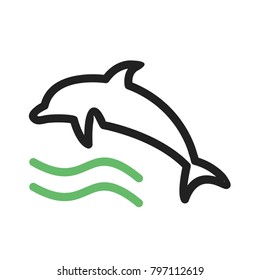 Dolphin, fish, water