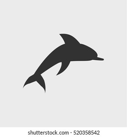 dolphin flat icon illustration isolated vector sign symbol