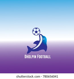 Dolphin Football Vector Template Design