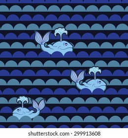 Dolphin funny pattern. 
