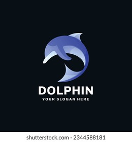 Dolphin Gradient Logo Vector Icon Illustration