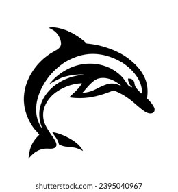 Dolphin icon. Aquatic sea mammal, marine animal. Vector illustration