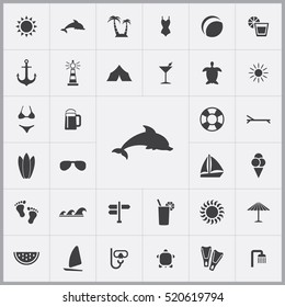 dolphin icon. beach icons universal set for web and mobile