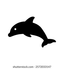 dolphin icon color editable on white background