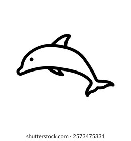 dolphin icon color editable on white background