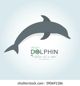 Dolphin icon design element on white background .vector illustration.