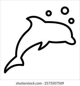 Dolphin Icon Element For Design