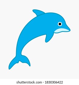 Dolphin icon of flat style.Vector icon.