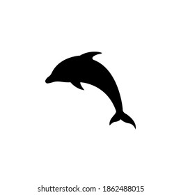 Dolphin icon flat vector illustration