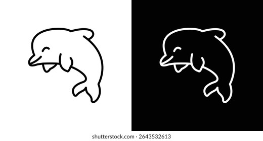 Dolphin icon. Graphic Design vector icon. Ui Ux Icons