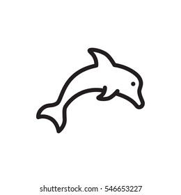 dolphin icon illustration isolated vector sign symbol