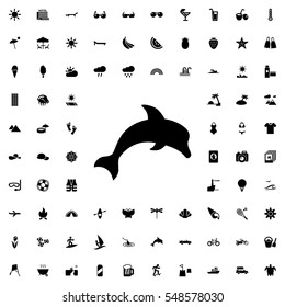 dolphin icon illustration isolated vector sign symbol