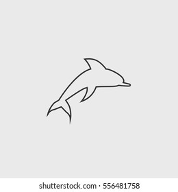Dolphin icon illustration isolated vector sign symbol