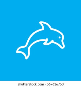 dolphin icon illustration isolated vector sign symbol