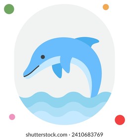 Dolphin Icon Illustration, for web, app, infographic, etc