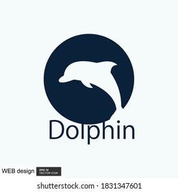 Dolphin icon image. Vector illustration