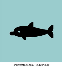 dolphin icon. isolated sign symbol