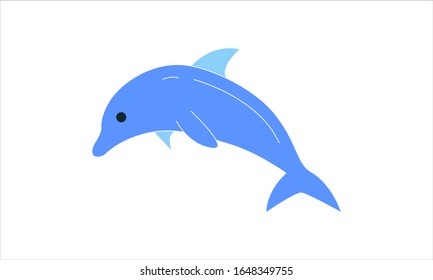 Dolphin icon isolated vector image