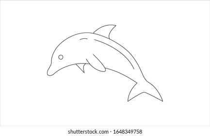 Dolphin icon isolated vector image