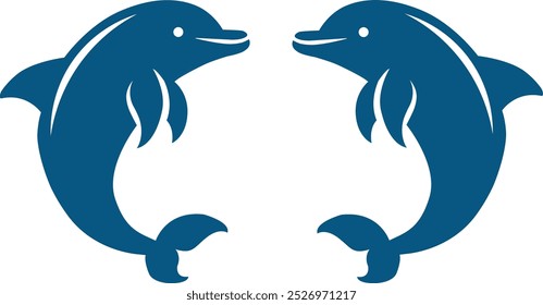 Dolphin icon. Jumping cute dolphin. Dolphin symbol. Dolphin
vector illustration
