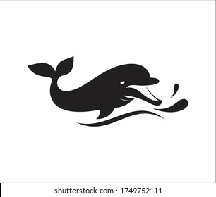 dolphin icon to logo animal