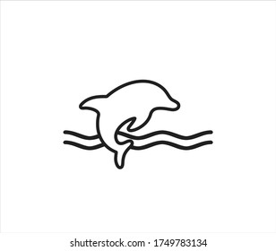 dolphin icon to logo animal
