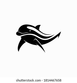 dolphin icon to logo animal