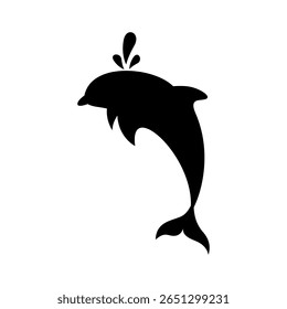 Logotipo do ícone do Dolphin. Logotipo do peixe-golfinho. Design