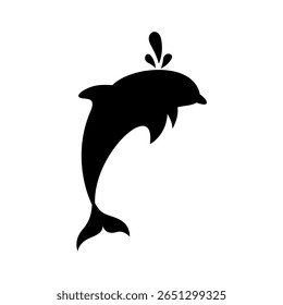 Logotipo do ícone do Dolphin. Logotipo do peixe-golfinho. Design