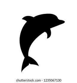 Dolphin icon, logo on white background