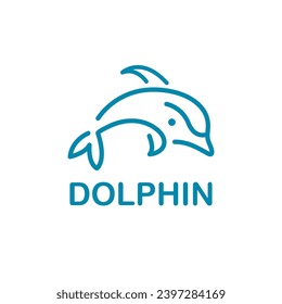 Dolphin icon or logo vector illustration