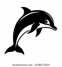 Dolphin Icon – Marine Life and Ocean Wildlife Symbol