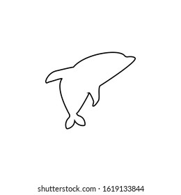 Dolphin icon. Ocean animal symbol. Logo design element