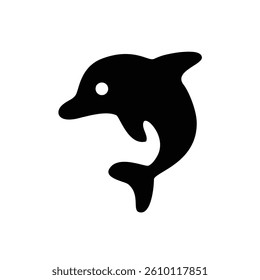 dolphin icon with retro style