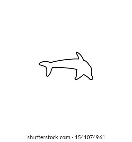 Dolphin icon. Sea animal symbol. Ocean fish sign.